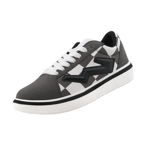TÊNIS MID 3D XADREZ CINZA COM BRANCO